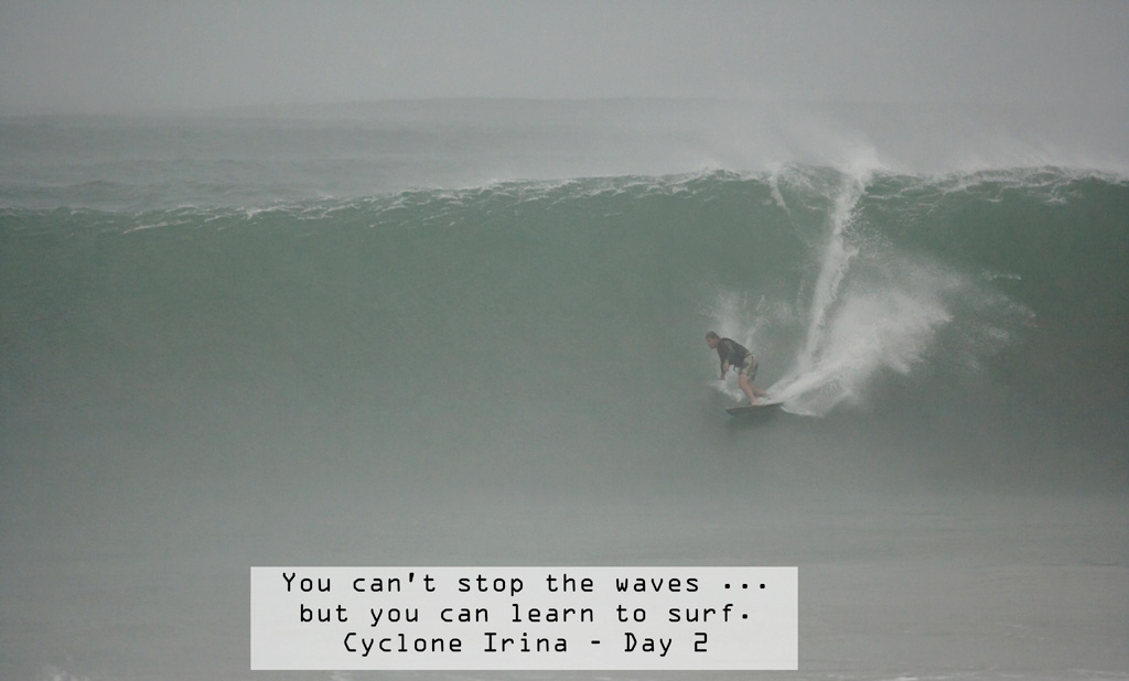 Big wave surfing in Durban